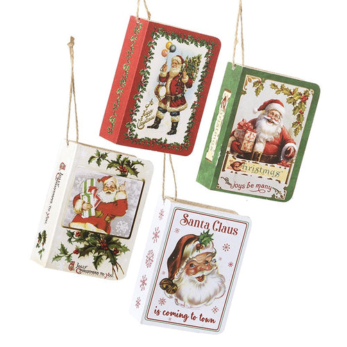 Heaven Sends Christmas Bauble - Wood Santa Book