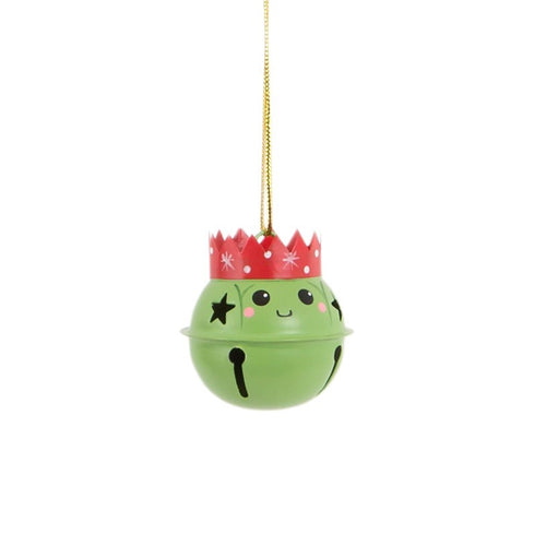 Sass & Belle Christmas Bauble - Metal Brussel Sprout Bell