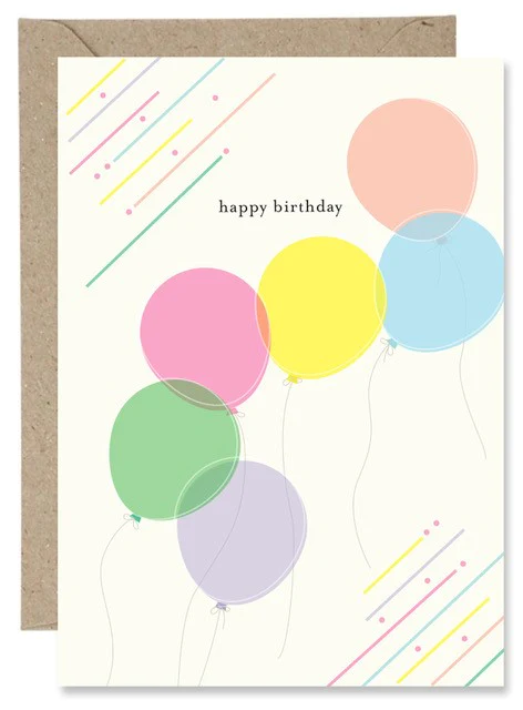 The Paper Gull - Happy Birthday Balloons