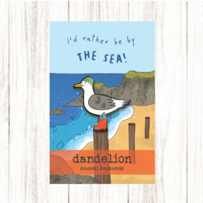 Dandelion Pin Badge - Seagull