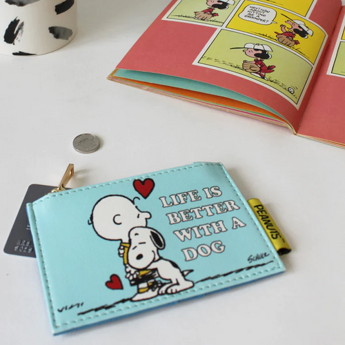 Disaster Designs Purse - Peanuts 'Life is better with a Dog' Zip Purse