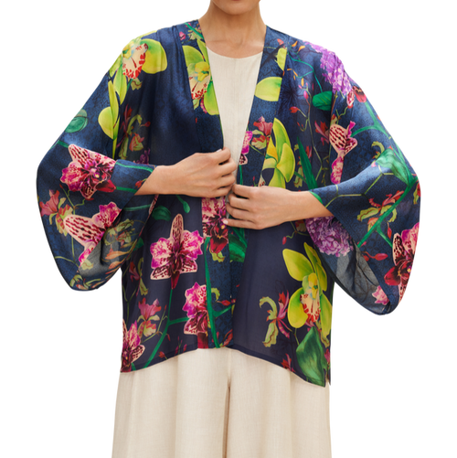 Powder Kimono Jacket - Exotic Evening - Ink
