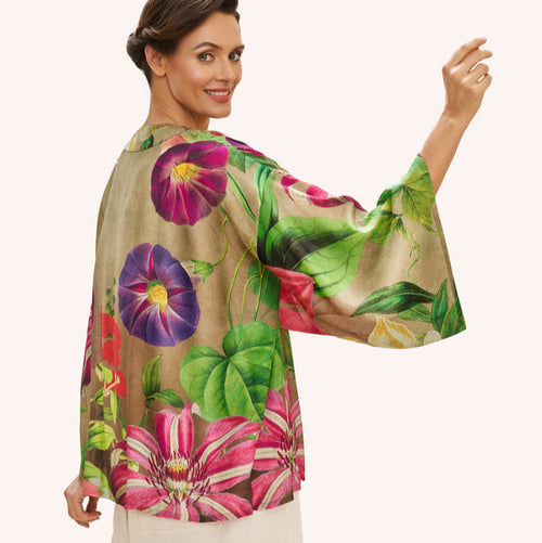 Powder Kimono Jacket - Oversized Botanicals