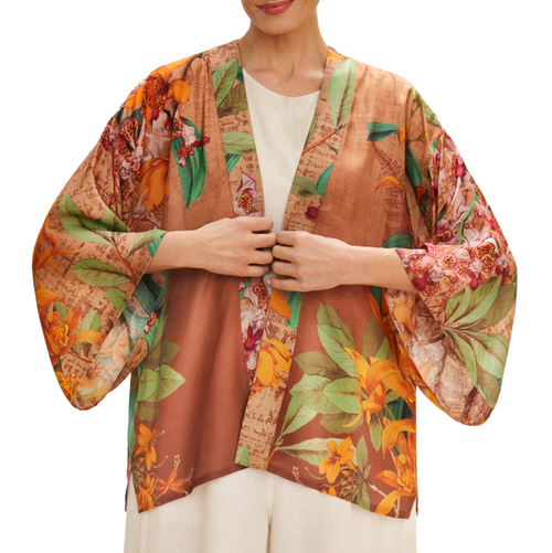 Powder Kimono Jacket - Botany Bliss - Taupe