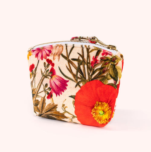 Powder Pouch - Fine Flowers Mini Velvet Pouch