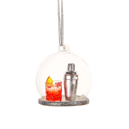 Sass & Belle Christmas Bauble - Glass Dome Negroni Cocktail