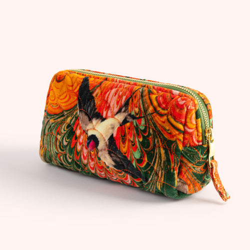 Powder Make Up Bag - Marbled Swallow