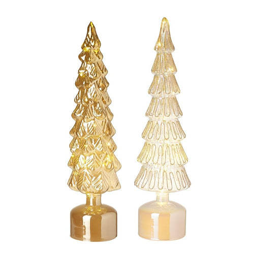 Heaven Sends Christmas - Spinning Glass Tree with LED Light (Large)