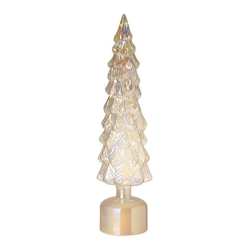 Heaven Sends Christmas - Spinning Glass Tree with LED Light (large)