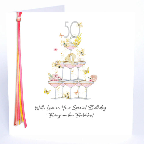 Luxury Extra Large Card - 50 With Love on Your Special Birthday