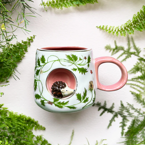 Disaster Designs Ceramics 3D Cup - Secret Garden Hedgehog