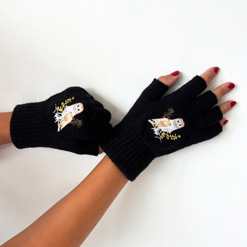 Disaster Designs Gloves - Fingerless Secret Garden Owl