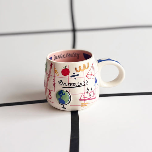 Disaster Designs Ceramics - Small Talk Dangerously Overeducated Cup