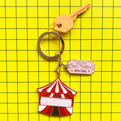 Disaster Designs Small Talk Keyring - Welcome to the Shit Show