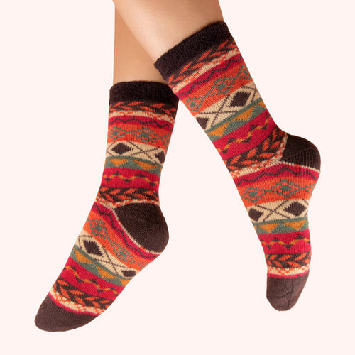 Powder Cosy Socks - Fair Isle