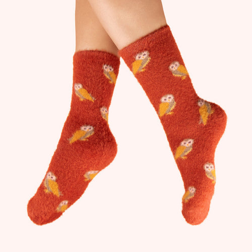 Powder Cosy Socks - Owls