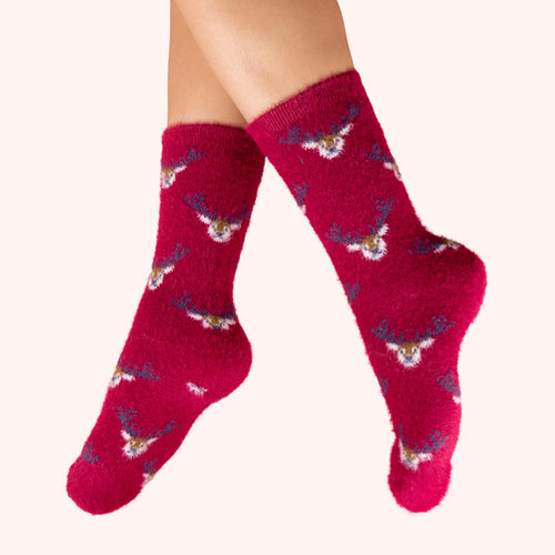 Powder Cosy Socks - Stags