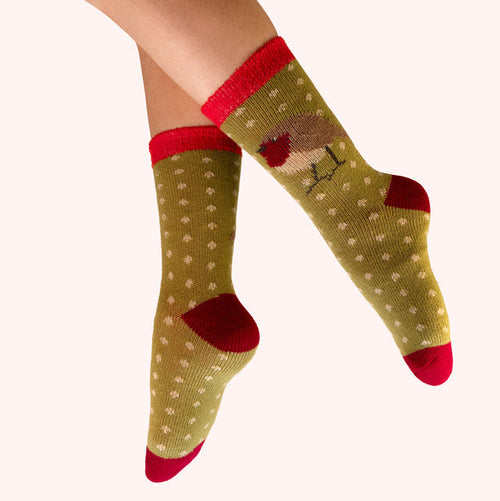 Powder Cosy Socks - Robin