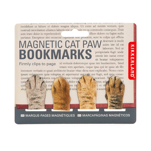 Kikkerland Stationery - Magnetic Bookmarks - Cat Paw