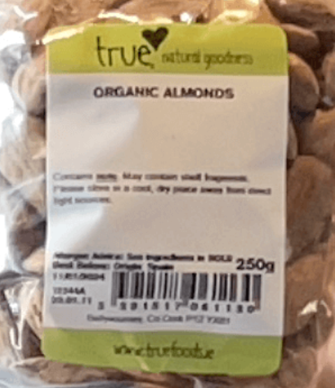 True Foods - Organic Almonds 250G