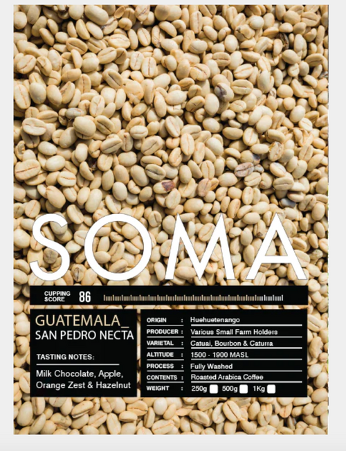 Soma Coffee - GUATEMALA - SAN PEDRO Whole Bean