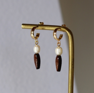 Deeca Jewellery - Half Hoop Pearl Drops