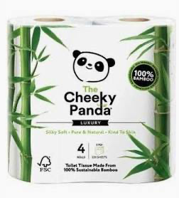 Cheeky Panda - Bamboo Unwrapped Toilet Rolls 4 Pack