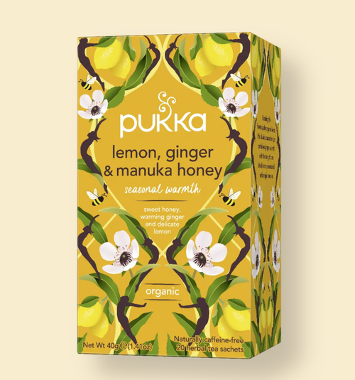 Pukka Organic Tea - Lemon, Ginger & Manuka Honey 20 tea bags