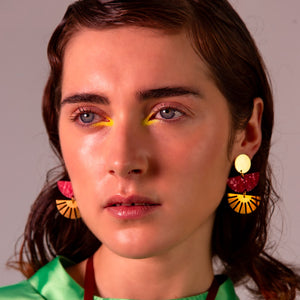 Shock of Grey Earrings - Galaxy Jenny Fan Earrings