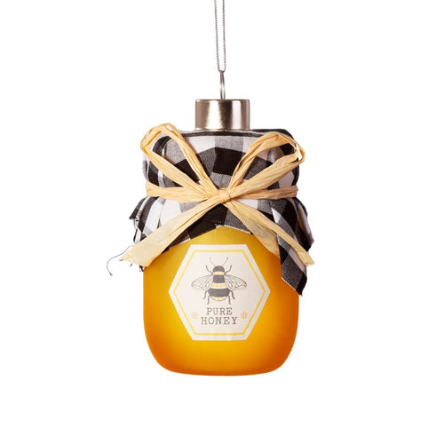 Sass & Belle Christmas Bauble - Glass Honey Jar