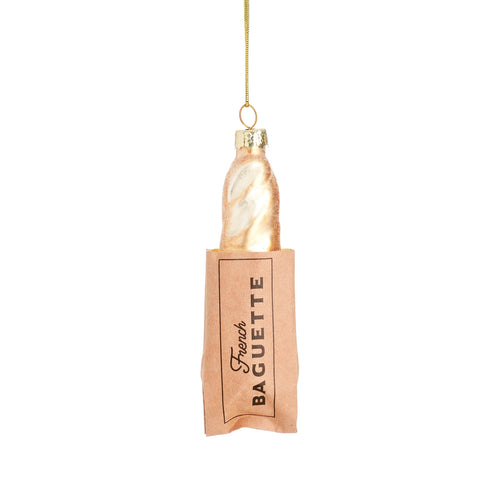 Sass & Belle Christmas Bauble - Glass Baguette