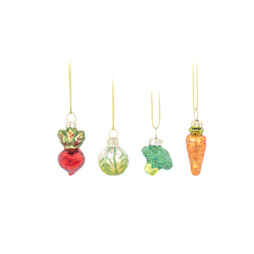 Sass & Belle Christmas Bauble - Set of 4 Mini Vegetables