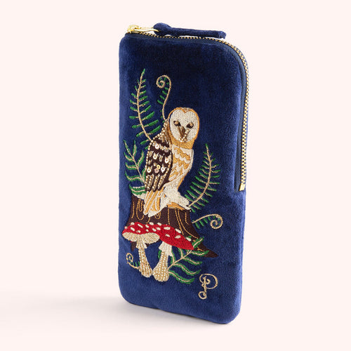 Powder Glasses Pouch - Woodland Owl