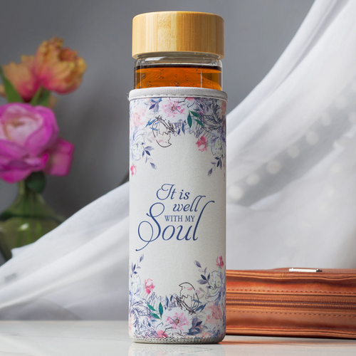 Christian Art Gifts - Water Bottle - All is well with my soul