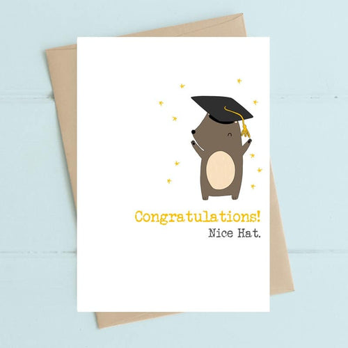 Dandelion Card - Nice hat (Graduation)