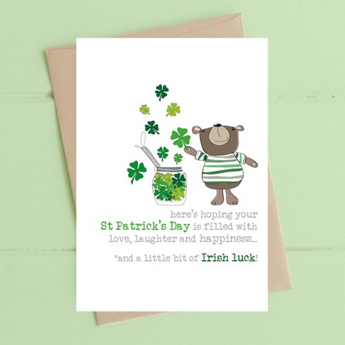 Dandelion Card - St Patricks Day – touched by Irish Luck