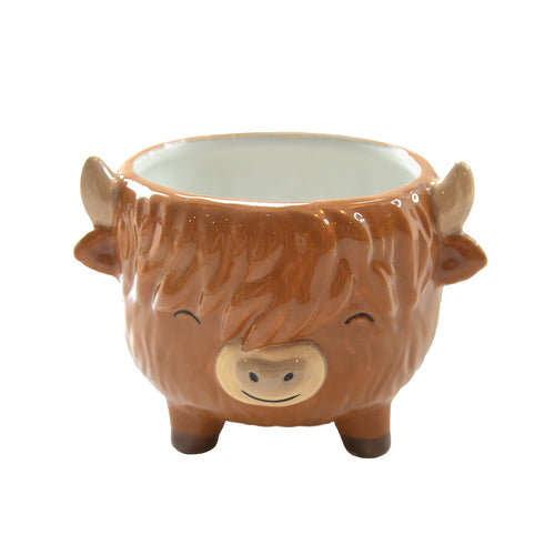 Sass & Belle Planter - Highland Cow Mini Planter