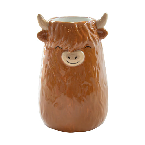 Sass & Belle Vase - Highland Cow Small