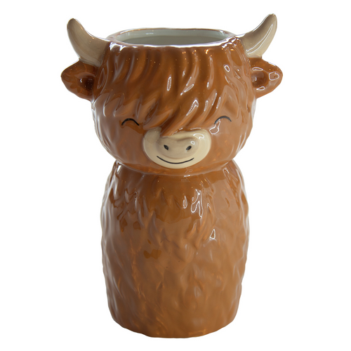 Sass & Belle Vase - Highland Cow