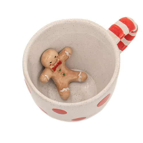 Sass & Belle Christmas Mug - Gingerbread Man Surprise Mug