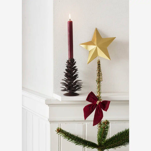 Madam Stoltz Christmas - Iron Pinecone Candle Holder