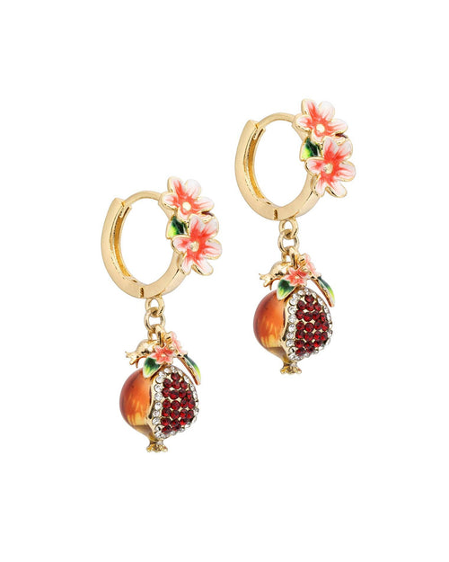 Bill Skinner Earrings - Pomegranate Huggies