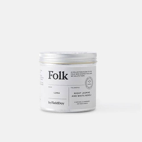 Field Day Candle - Folk Tin Luna (Night Jasmine and White Neroli)