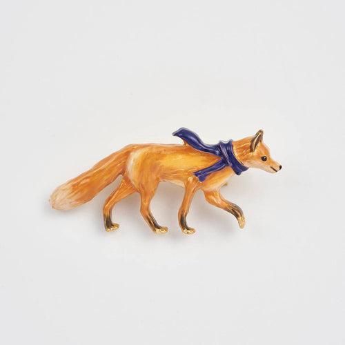 Fable Jewellery - Cosy Fox Enamel Brooch