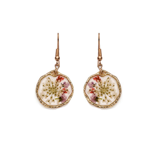 Lovett Earrings - Dried Pressed Flower Drops