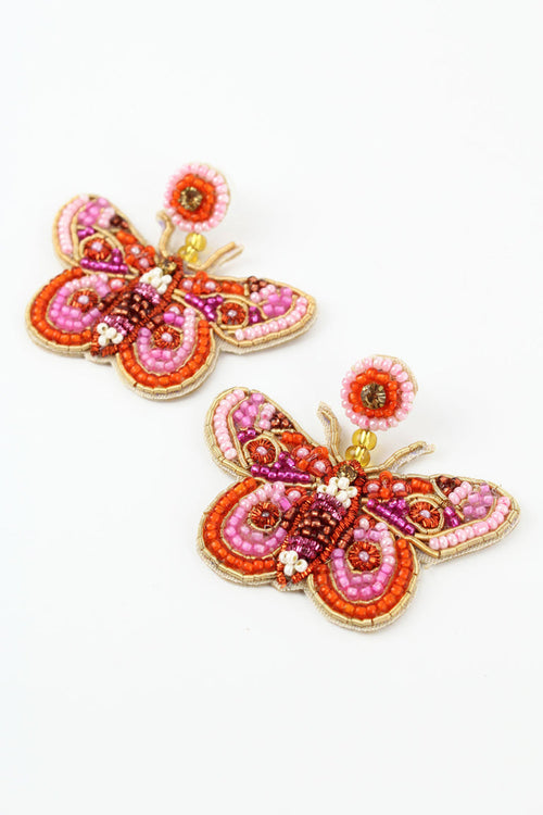 My Doris Earrings - Pink Butterfly