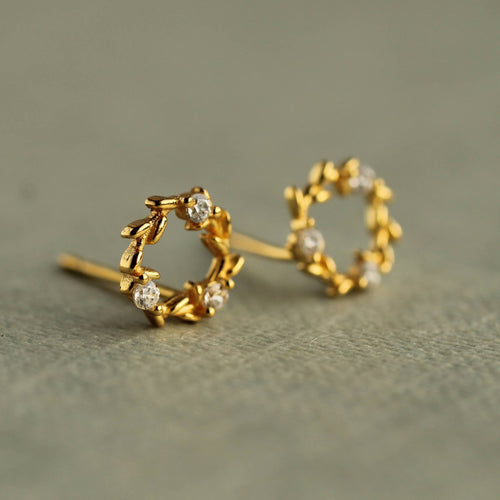 Silk Purse, Sow's Ear Jewellery - Wreath Circle Stud Earrings