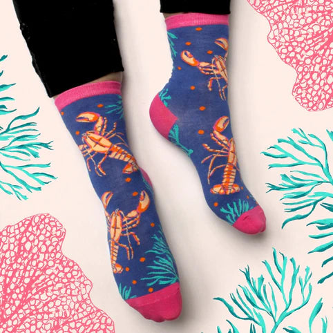 Disaster Designs Socks - Coral Lobster