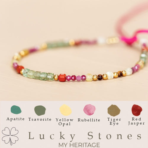 My Heritage Bracelet - Mixed Gemstones and Gold Beads