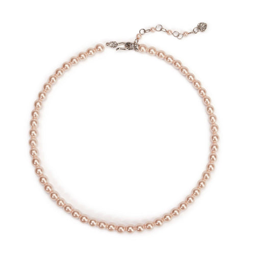 Lovett Necklace - Pearl Choker in Pink